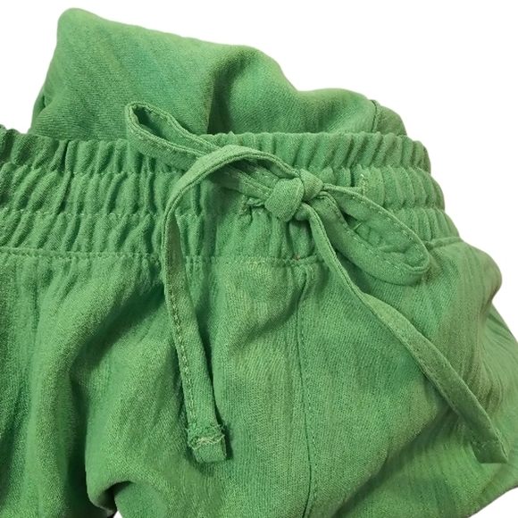 Green Magazine Women's Solid Basic Drawstring Shorts - Picture 4 of 8